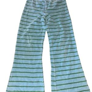Mini Boden Kids Pajama Bottoms - Light Blue and Green Stripes